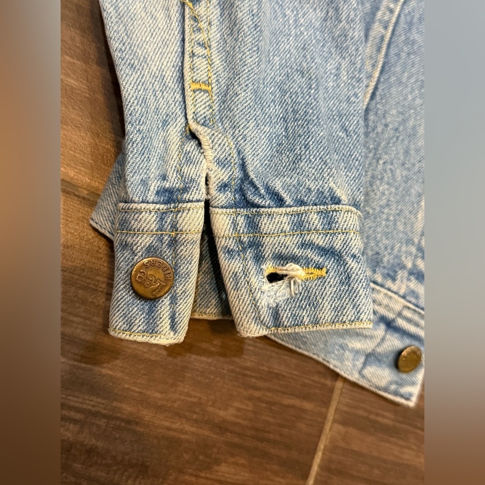 Vintage Lee Riders Blue Denim Trucker Jean Jacket W 18 - Picture 6 of 15